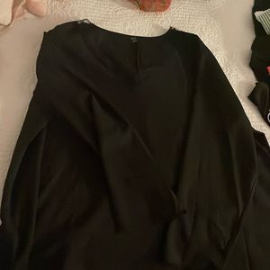 Long sleeve black blouse